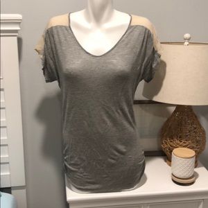 Medium Bar 3 Grey and Tan Shirt